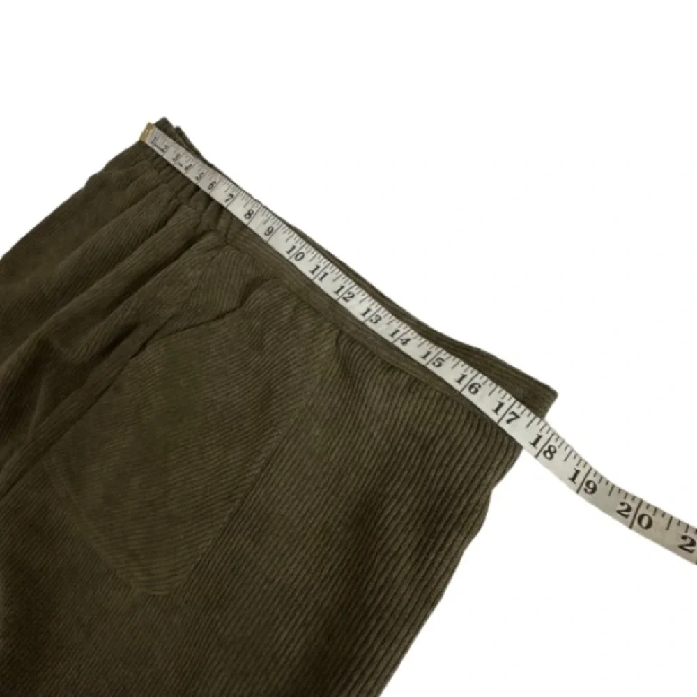 SHEIN Women's 1XL Olive A-Line Corduroy Straight Above Knee Zip Closure Skirt